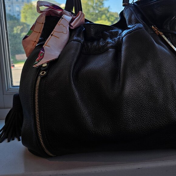 Cole Haan double tassel limited edition bronze metallic bucket bag EUC - Picture 5 of 14